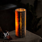 Tangerine Onyx - 12" Tall, x 4.5" Diameter (Small Table Lamp #3)