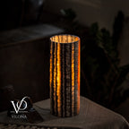 Tangerine Onyx - 12" Tall, x 4.5" Diameter (Small Table Lamp #3)