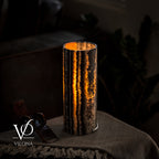 Tangerine Onyx - 12" Tall, x 4.5" Diameter (Small Table Lamp #3)