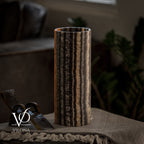 Tangerine Onyx - 12" Tall, x 4.5" Diameter (Small Table Lamp #3)