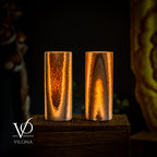 Sahara Onyx - 12" Tall, x 4.5" Diameter (Small Table Lamp Pair #2)