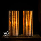Sahara Onyx - 12" Tall, x 4.5" Diameter (Small Table Lamp Pair #2)