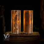 Sahara Onyx - 12" Tall, x 4.5" Diameter (Small Table Lamp Pair #2)