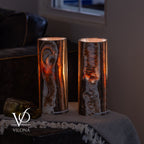 Sahara Onyx - 12" Tall, x 4.5" Diameter (Small Table Lamp Pair #3)