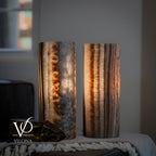 Sahara Onyx - 12" Tall, x 4.5" Diameter (Small Table Lamp Pair #4)