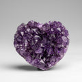 Genuine Amethyst Crystal Cluster Heart from Uruguay