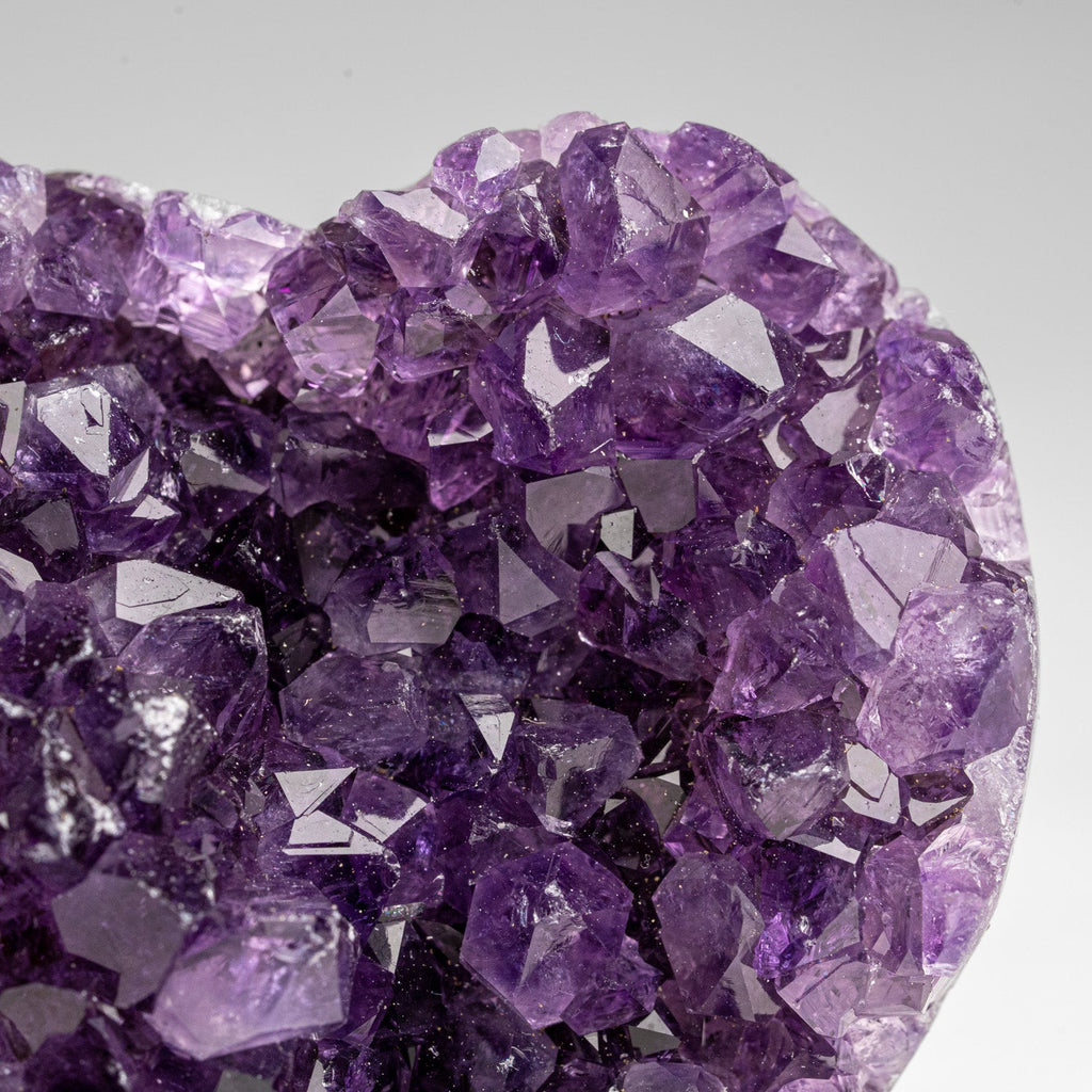 Genuine Amethyst Crystal Cluster Heart from Uruguay
