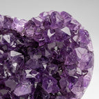 Genuine Amethyst Crystal Cluster Heart from Uruguay