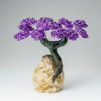 Genuine Amethyst Clustered Gemstone Tree on Citrine Matrix - The Empowerment Tree - (7 inches)