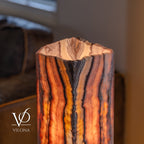 Rosa Onyx Live Edge Table Lamp – 16" Tall × 6" Square #2