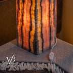 Rosa Onyx Live Edge Table Lamp – 16" Tall × 6" Square #2