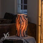 Rosa Onyx Live Edge Table Lamp – 16" Tall × 6" Square #3