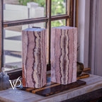 Rosa Onyx Table Lamp Pair – 17.75" Tall × 6" Square #3