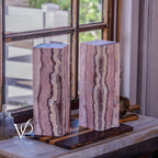 Rosa Onyx Table Lamp Pair – 17.75" Tall × 6" Square #3