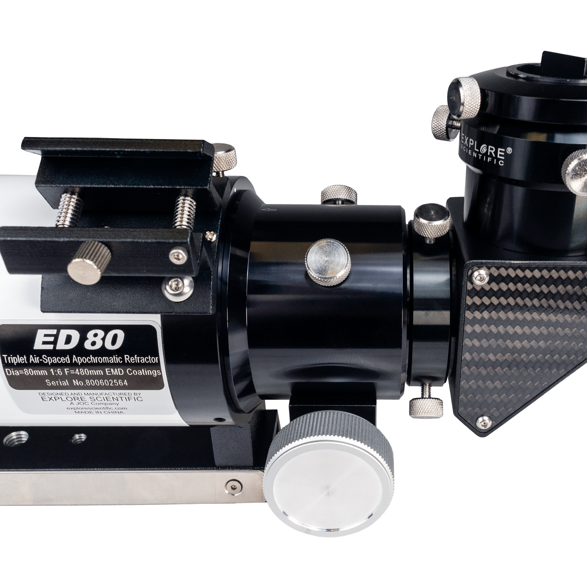 ED80 Essential Series Air-Spaced Triplet Refractor Telescope with Field Flattener