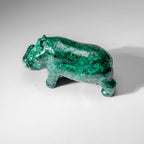 Genuine Polished Malachite Hippo Carving (2.6 lbs)