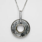 Muonionalusta Meteorite Pendant with 18" Sterling Silver Chain
