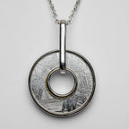 Muonionalusta Meteorite Pendant with 18" Sterling Silver Chain
