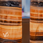 Honeycomb Onyx Live Edge Table Lamp Pair #1