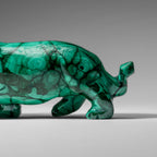 Genuine Polished Malachite Panther Carving (2.2 lbs)
