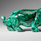 Genuine Polished Malachite Panther Carving (2.2 lbs)