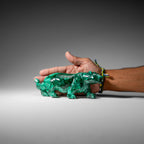 Genuine Polished Malachite Panther Carving (2.2 lbs)