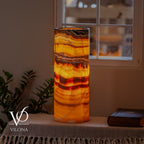 Miami Sunset Onyx Cylinder Table Lamp #1