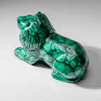 Genuine Polished Malachite Lion Carving (4.2 lbs)