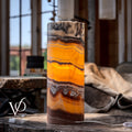 Miami Sunset Onyx Cylinder Live Edge Table Lamp #1