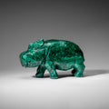Genuine Polished Malachite Hippo Carving (7.4 lbs)