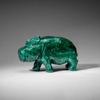 Genuine Polished Malachite Hippo Carving (7.4 lbs)