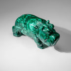 Genuine Polished Malachite Hippo Carving (7.4 lbs)