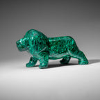 Genuine Polished Malachite Lion Carving (5.6 lbs)
