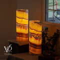 Miami Sunset Onyx Table Lamp Pair #2