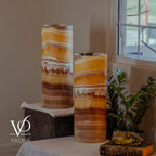 Miami Sunset Onyx Table Lamp Pair #2