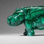 Genuine Polished Malachite Hippo Carving (4.1 lbs)