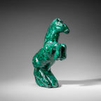 Genuine Polished Malachite Horse Carving (8.2 lbs)