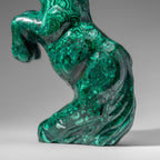 Genuine Polished Malachite Horse Carving (8.2 lbs)