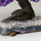 Genuine Amethyst Clustered Gemstone Tree on Clear Quartz Matrix (The Relaxation Tree) 5"