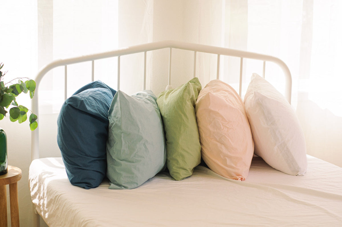 Kids Crinkle Percale Organic Cotton Sheet Set + Pillowcases