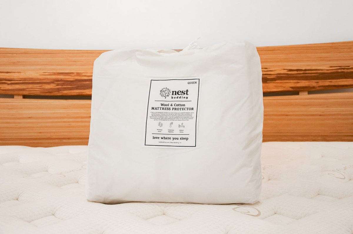 18" Wool and Cotton Mattress Protector