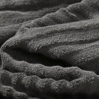 Bibb Home 4 Pack Ribbed Egyptian Cotton Bath Towel Set