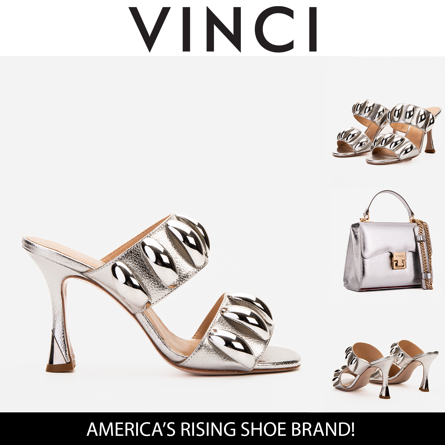 The Eclipse Silver Leather Women Sandal