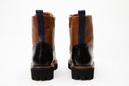 The Belgrad Brown  Leather Lace-Up Ankle Women Boot With a Side Zipper Final Sale!