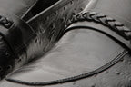 The Johannesburg Black Leather Dress Loafer Men  Shoe