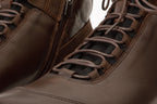 The Houston Leather Brown Lace-Up Casual Men Boot with a Zipper