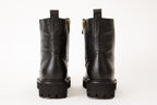 The Belgrad Black Leather Lace-Up Ankle Women Boot With a Side Zipper Final Sale!