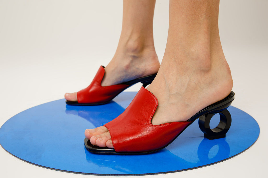 The Tory Red Leather Women Sandal