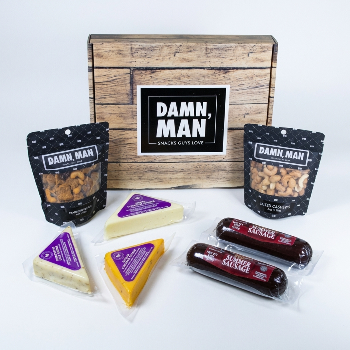 Delicatessen Gift Box – Gourmet Meat, Cheese & Nut Snack Pack