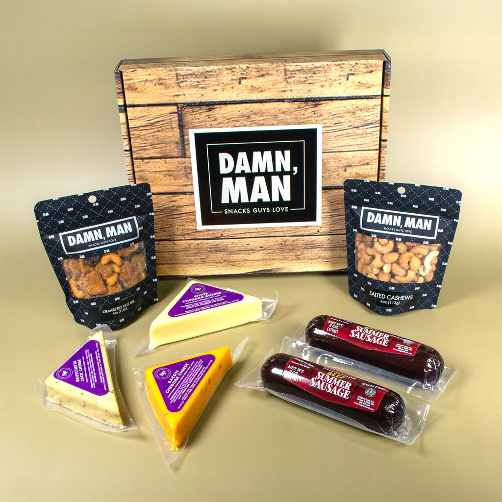 Delicatessen Gift Box – Gourmet Meat, Cheese & Nut Snack Pack